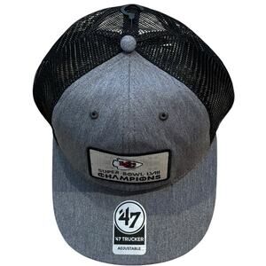 Kansas City Chiefs '47 Super Bowl LVIII Champions Square Trucker Adjustable Hat
